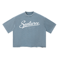 Santurce Scripted Logo Unisex Vintage Wash Boxy T-Shirt