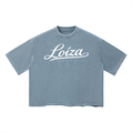 Loíza Vintage Baseball Script-Unisex Vintage Wash Boxy T-Shirt